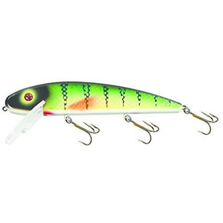 Musky Mania Jake Big Minnow Lure, 8, 26 Oz, Natural Perch J8-02